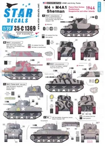 Star Decals 1/35 M4 & M4A1 Sherman Papua New Guinea, Guadalcanal, 35c1369 - Picture 1 of 2