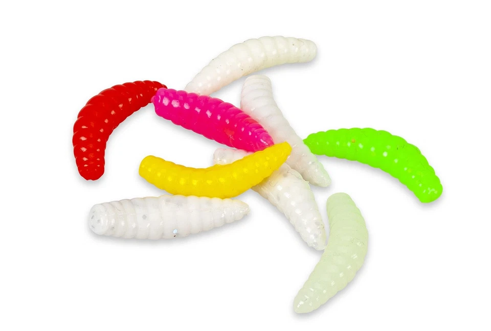 IRON TROUT Super Soft Bee Maggots 15 Stück schwimmende Bienenmaden Gummimaden - Bild 1 von 1