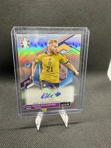 Topps Finest Road to Euro 2024 Auto Sweden Dejan Kulusevski Auto - Picture 1 of 2