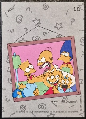 Los Simpson 1990 Topps Family Portrait #10 BART/HOMER/MARGE/LISA Foto 1 de 2