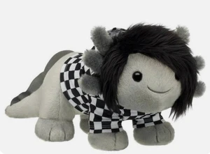 Emo Axolotl Stuffed Animal Plush Build A Bear Check Hoodie - Gray/Black PRE SALE - Picture 1 of 1