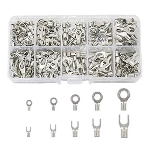 Handy 320Pcs Terminals NonInsulated Ring Fork Kit for Home Wiring Projects - Afbeelding 1 van 12