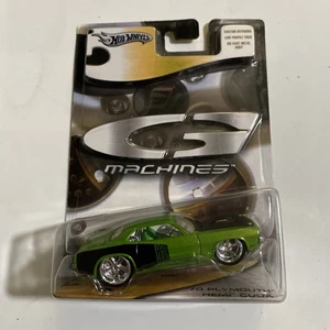 Hot Wheels ULTRA RARE DARK GREEN 2005 G Machines 1970 Plymouth Hemi Cuda 1/50 - Picture 1 of 4
