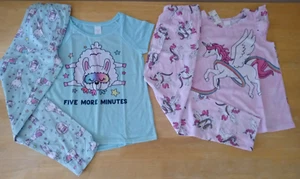 The Children's Place Girl's Unicorn & Llama 4-Piece Pajama Set/NWT/Size M or 7/8 - Picture 1 of 12