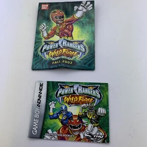 Power Rangers Wild Force Nintendo Game Boy Advance Manual & Poster - Picture 1 of 8