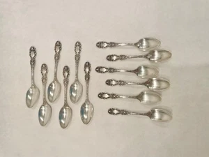 Hermoso juego de doce cucharas Sterling Demitasse de R. Wallace & Sons - Imagen 1 de 4