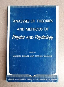 ANALYSES OF THEORIES AND METHODS OF PHYSICS AND PSYCHOLOGY, Radner, Winokur 1970 - Picture 1 of 12