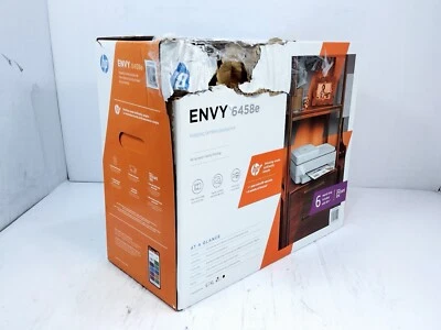 HP ENVY 6458e Wireless Color Inkjet All-In-One Printer Scan Copy New Damaged Box - Image 1 of 4