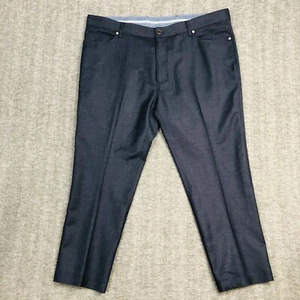 Ermenegildo Zegna Wool Pants Mens 42 X 27 Navy Blue 5 Pocket Jeans Trousers - Picture 1 of 21