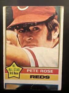1976 TOPPS #240 PETE ROSE CINCINNATI REDS  NL ALL STAR BASEBALL CARD - CUT ERROR