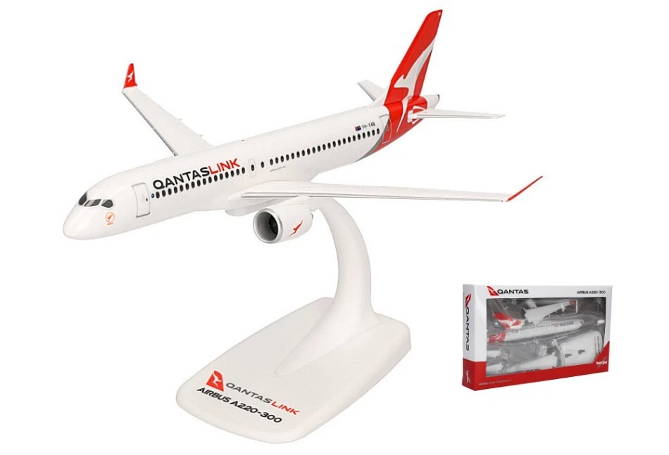 Modellino aerei di linea Herpa  AIRBUS A220-300 QANTAS AIRLINE 1:200 - Immagine 1 di 1