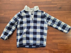 Suéter Pullover de Vellón a Cuadros Negro/Blanco Unisex Azul Marino Antiguo para Niños Pequeños - Imagen 1 de 5