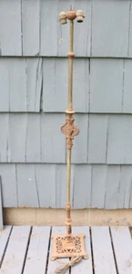 Antique 1920s Mission Rembrandt Tall Floor Lamp Brass Trim & Cast Iron 60" - 120 - Picture 1 of 12
