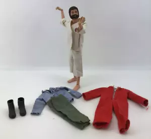 GI JOE Adventurer Flocked Brown Hair Adventure Team Hasbro Kung-fu Grip 1970s - Picture 1 of 19