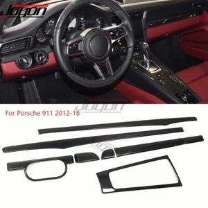 Real Carbon Interior Console Trim For Porsche 911 Carrera Targa Turbo 991 12-18 - Foto 1 di 9