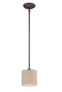 MILLENNIUM 3121-RBZ Lighting Fixture Hanging Glass Shade Rubbed Bronze 46.5” - Picture 1 of 5