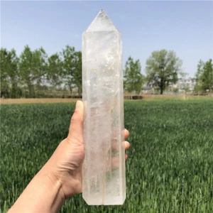3.56LB Clear quartz Obelisk Natural Reiki Crystal Wand Point Decor Gift XA6135 - Picture 1 of 12