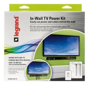 Kit de ocultación de cable y alimentación de pantalla plana en pared Legrand HT2202-WH-V1 - Imagen 1 de 5