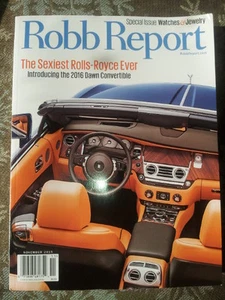 Robb Report The Sexiest Rolls Royce Ever Special Issue Nov 2015 FREE SHIPPING - Picture 1 of 1