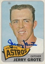 JERRY GROTE HOUSTON ASTROS  SIGNED 1965 TOPPS CARD #504
