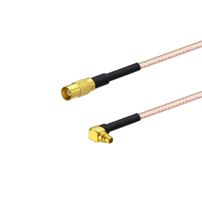 1X MCX Female to MMCX Male RA Adapter Cable RF pigtail RG316 4 8 12 16 20 INCH - Image 1 of 4