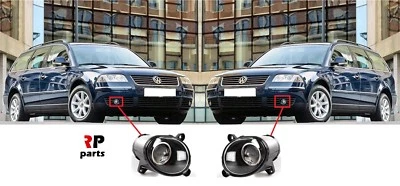 FOR VW PASSAT B5.5 2001 - 2005 NEW FRONT BUMPER FOGLIGHT LAMP PAIR SET - Imagen 1 de 3