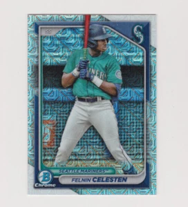 FELNIN CELESTEN 2024 Bowman Chrome Mega Box Refractor #BCP-94 MARINERS - Picture 1 of 1