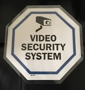 Avertissement système vidéo de sécurité, avis de surveillance vidéo, stratifié et étanche