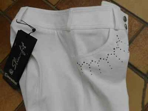 Cavallo Damen Reithose CALEA Grip ST mit Strass weiß gr 36 - Bild 1 von 3