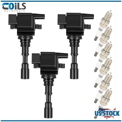 For 2003 2004 2005 Kia Sorento V6 3.5L Ignition Coil & 6 Spark Plug Kits - Image 1 of 4