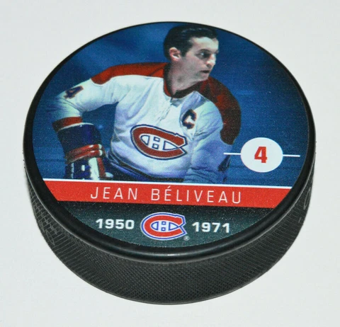 JEAN BELIVEAU Montreal Canadiens 1950-1971 Alumni Player Photo SOUVENIR PUCK Cover