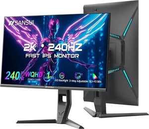 27 Inch WQHD 240Hz Gaming Monitor 1440P-1ms AMD FreeSync 丨DCI-P3 98% 丨Fast IPS丨S - Picture 1 of 4