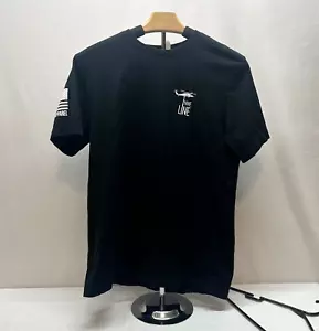 T-shirt Nine Line adulto bandiera americana nera girocollo manica corta maglietta grande - Foto 1 di 7