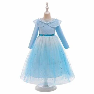 Frozen Elsa Sparkly Costume Dress - Picture 1 of 5