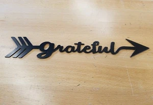 Grateful Arrow metal wall art plasma cut decor gift idea - Imagen 1 de 1