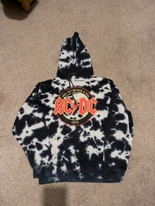 AC/DC High Voltage 1976 Rock N Roll Tie Dye Hoodie Sweatshirt Size medium - Picture 1 of 7