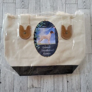 NEU Hund Tragetasche Reißverschluss Canvas Leder Topper Hafen Lichter 10x13 deutscher Zeiger - Bild 1 von 8