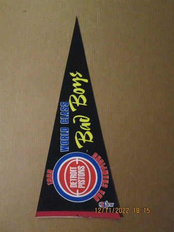 NBA Detroit Pistons Vintage 1989 NBA Champions World Class Bad Boys Pennant Cover