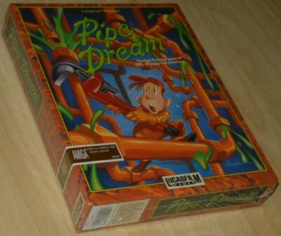 PIPE DREAM by Lucasfilm Commodore Amiga ~ BIG boxed/SEALED COLLECTIBLE ~ english - Image 1 of 2