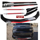 Front Bumper Lip Splitter Spoiler For Dodge Durango Sr Glossy Black Red Body Kit