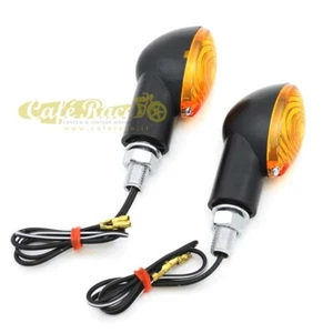 Coppia Frecce moto cateye nere Omologate universali per moto cafè racer e naked - Picture 1 of 5