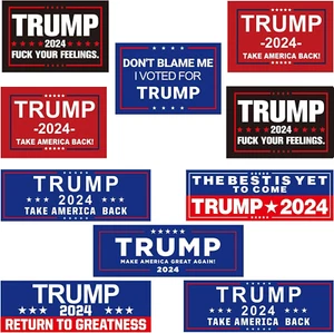 10 Pack Donald Trump 2024 Magnetic Political Bumper Stickers for Cars - Politica - Picture 1 of 12