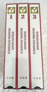 (NEW SEALED) EVELYN WOOD READING DYNAMICS PROGRAM VHS 1-3 Set 13440V Free Ship - Picture 1 of 2