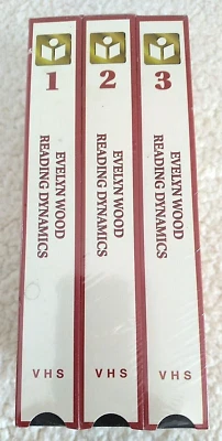 (NEW SEALED) EVELYN WOOD READING DYNAMICS PROGRAM VHS 1-3 Set 13440V Free Ship - Image 1 of 2