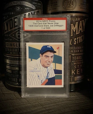 Joe DiMaggio PSA 2014 SUJETALIBROS 01/500 NSCC 1936 Diamond Stars The Yankee Clipper Foto 1 de 3