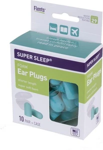 Flents Super Sleep Comfort Foam Ear Plugs/Earplugs 10 pair (Pack of 1), Blue - Picture 1 of 5