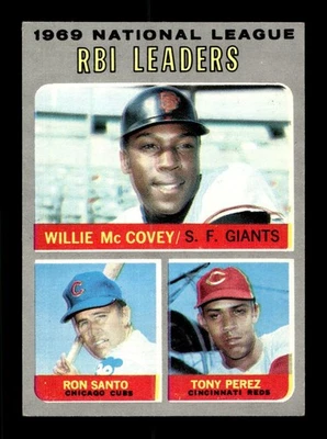 1970 Topps #63 NL RBI Leaders McCovey Perez Santo VG-EX *5u - Image 1 of 2