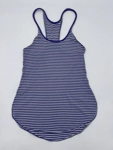 Lululemon Racerback-Tanktop Damen Größe 6/8 Small lila weiß gestreift sportlich - Bild 1 von 11