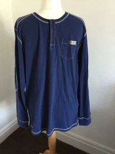 Top de manga larga sin cuello de algodón azul Joe Browns para hombre talla XL - Imagen 1 de 7