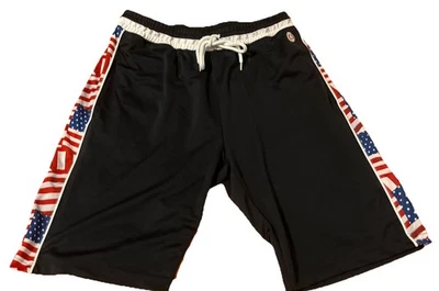 WT 02 Athletic Basketball Shorts Navy & USA Flags XL Men’s - Image 1 of 4